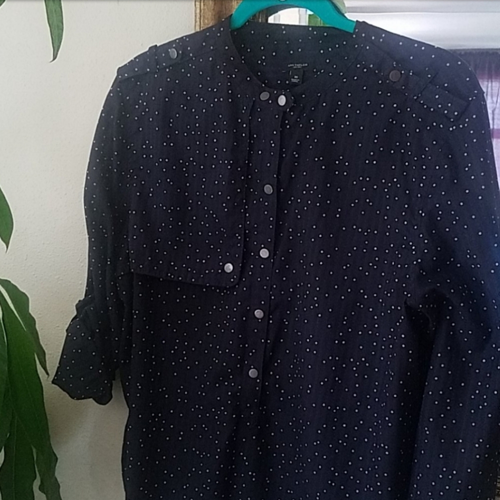 Ann Taylor Military Inspired Blouse